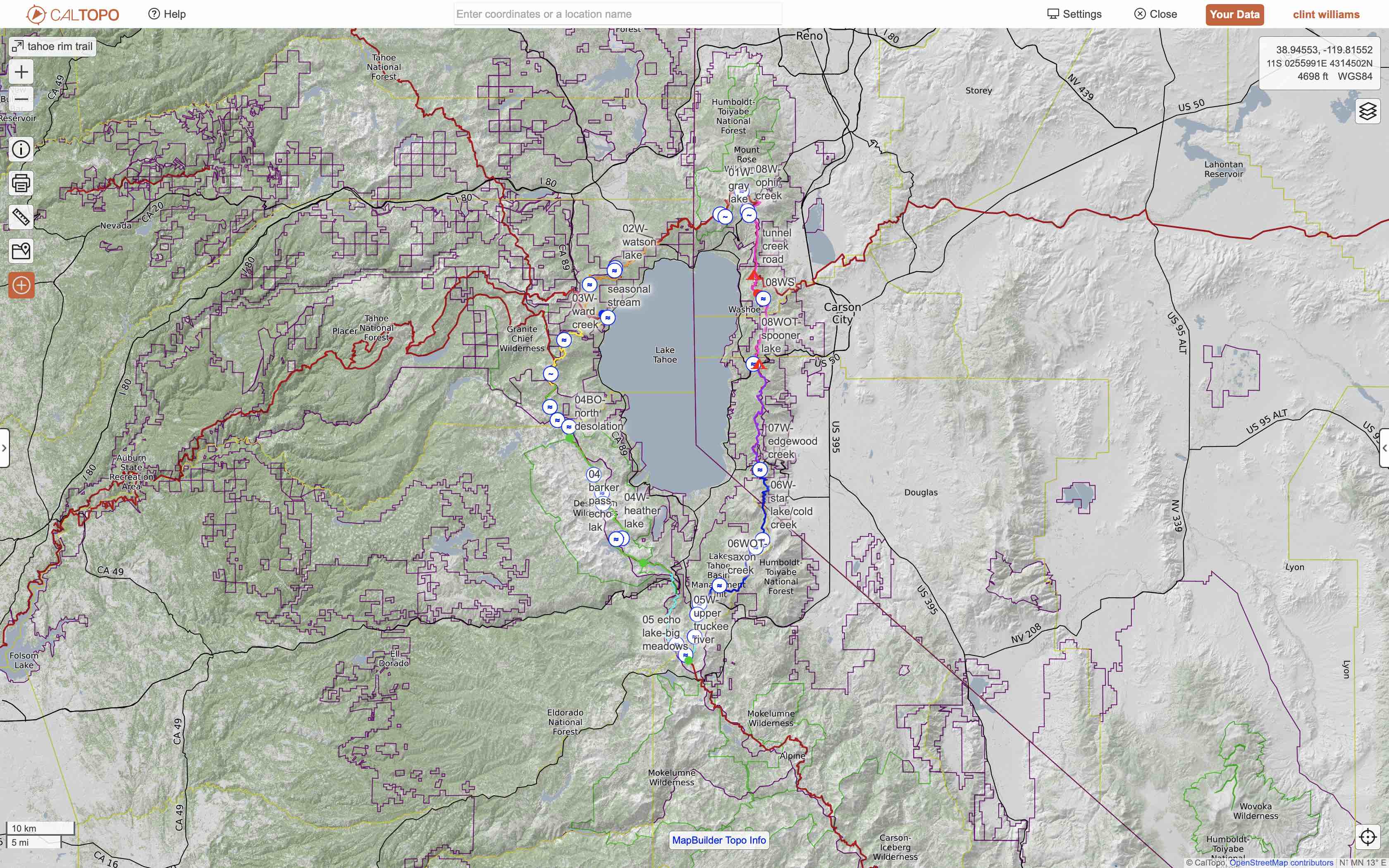 tahoe rim trail thru hike 2023 – summary – clintwesly